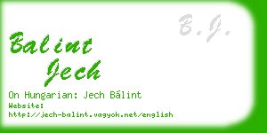 balint jech business card