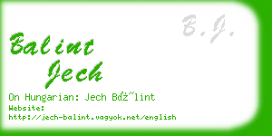 balint jech business card